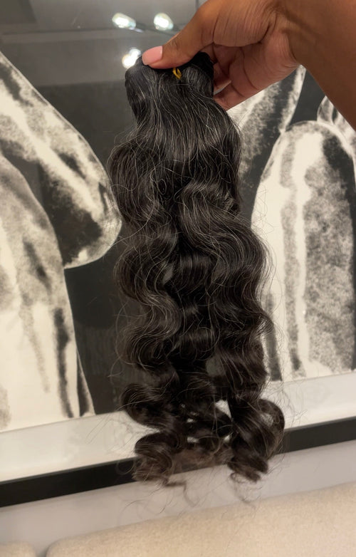 Martha Raw Indian Curly Salt & Pepper Bundles